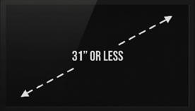 31" or less