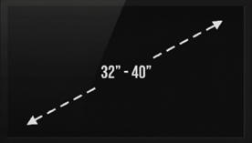 32" – 40"